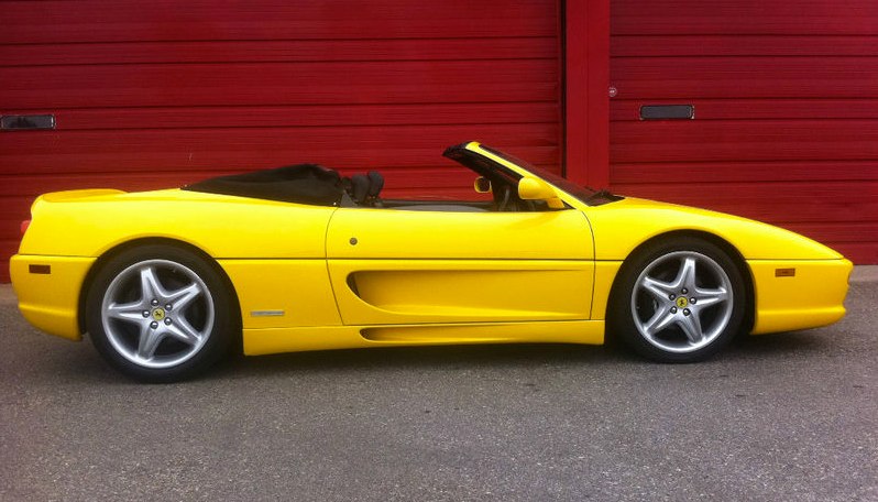 One heck of a gorgeous 1998 Ferrari 355 Spider Black interior with just 